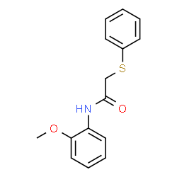 ChemSpider 2D Image | N-(2-Methoxyphenyl)-2-(phenylsulfanyl)acetamide | C15H15NO2S