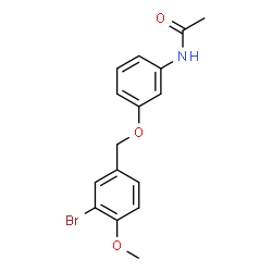 ChemSpider 2D Image | N-{3-[(3-Bromo-4-methoxybenzyl)oxy]phenyl}acetamide | C16H16BrNO3