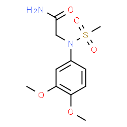 ChemSpider 2D Image | N~2~-(3,4-Dimethoxyphenyl)-N~2~-(methylsulfonyl)glycinamide | C11H16N2O5S
