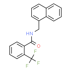 ChemSpider 2D Image | N-(1-Naphthylmethyl)-2-(trifluoromethyl)benzamide | C19H14F3NO