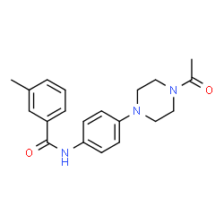 ChemSpider 2D Image | N-[4-(4-Acetyl-1-piperazinyl)phenyl]-3-methylbenzamide | C20H23N3O2