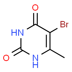 ChemSpider 2D Image | 5-bromo-6-methyl-2,4-pyrimidinediol | C5H5BrN2O2