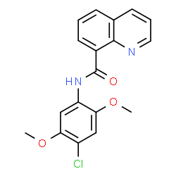 ChemSpider 2D Image | N-(4-Chloro-2,5-dimethoxyphenyl)-8-quinolinecarboxamide | C18H15ClN2O3