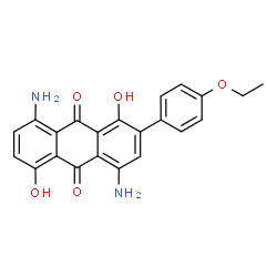 ChemSpider 2D Image | 1,5-Diamino-4,8-dihydroxy-3-(4-ethoxyphenyl)anthraquinone | C22H18N2O5