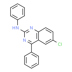 ChemSpider 2D Image | 6-Chloro-N,4-diphenyl-2-quinazolinamine | C20H14ClN3