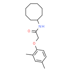 ChemSpider 2D Image | N-Cyclooctyl-2-(2,4-dimethylphenoxy)acetamide | C18H27NO2