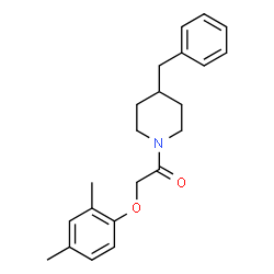ChemSpider 2D Image | 1-(4-Benzyl-1-piperidinyl)-2-(2,4-dimethylphenoxy)ethanone | C22H27NO2