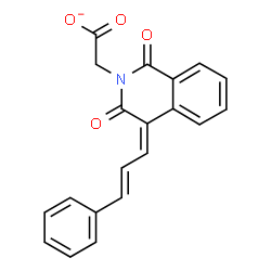 ChemSpider 2D Image | [(4Z)-1,3-Dioxo-4-[(2E)-3-phenyl-2-propen-1-ylidene]-3,4-dihydro-2(1H)-isoquinolinyl]acetate | C20H14NO4