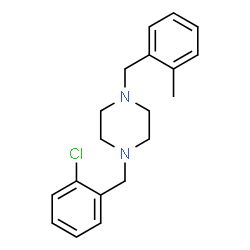 ChemSpider 2D Image | 1-(2-Chlorobenzyl)-4-(2-methylbenzyl)piperazine | C19H23ClN2