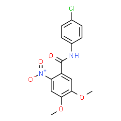 ChemSpider 2D Image | N-(4-Chlorophenyl)-4,5-dimethoxy-2-nitrobenzamide | C15H13ClN2O5