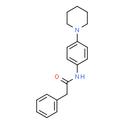 ChemSpider 2D Image | 2-Phenyl-N-[4-(1-piperidinyl)phenyl]acetamide | C19H22N2O