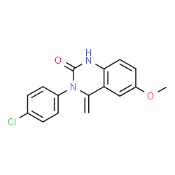 ChemSpider 2D Image | 3-(4-Chlorophenyl)-6-methoxy-4-methylene-3,4-dihydro-2(1H)-quinazolinone | C16H13ClN2O2