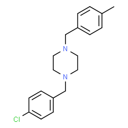 ChemSpider 2D Image | 1-(4-Chlorobenzyl)-4-(4-methylbenzyl)piperazine | C19H23ClN2