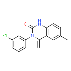 ChemSpider 2D Image | 3-(3-Chlorophenyl)-6-methyl-4-methylene-3,4-dihydro-2(1H)-quinazolinone | C16H13ClN2O