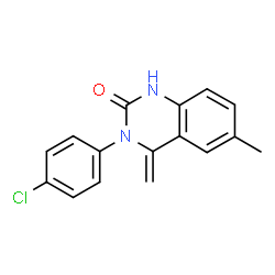 ChemSpider 2D Image | 3-(4-CHLOROPHENYL)-6-METHYL-4-METHYLIDENE-1H-QUINAZOLIN-2-ONE | C16H13ClN2O