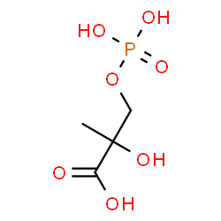 ChemSpider 2D Image | 2-Hydroxy-2-methyl-3-(phosphonooxy)propanoic acid | C4H9O7P