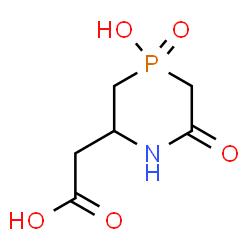 ChemSpider 2D Image | (4-Hydroxy-4-oxido-6-oxo-1,4-azaphosphinan-2-yl)acetic acid | C6H10NO5P