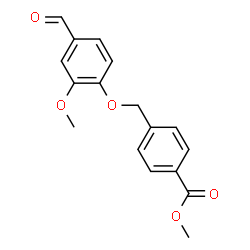 ChemSpider 2D Image | methyl 4-(4-formyl-2-methoxyphenoxymethyl)benzoate | C17H16O5