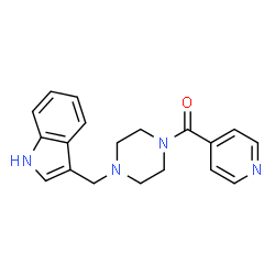 ChemSpider 2D Image | [4-(1H-Indol-3-ylmethyl)-1-piperazinyl](4-pyridinyl)methanone | C19H20N4O