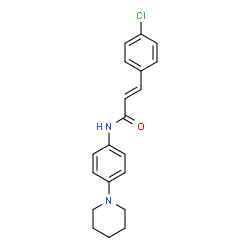 ChemSpider 2D Image | (2E)-3-(4-Chlorophenyl)-N-[4-(1-piperidinyl)phenyl]acrylamide | C20H21ClN2O