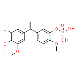 ChemSpider 2D Image | 2-Methoxy-5-[1-(3,4,5-trimethoxyphenyl)vinyl]phenyl dihydrogen phosphate | C18H21O8P