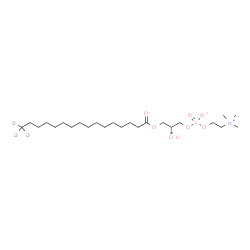 ChemSpider 2D Image | (2R)-3-[(16,16,16-~2~H_3_)Hexadecanoyloxy]-2-hydroxypropyl 2-(trimethylammonio)ethyl phosphate | C24H47D3NO7P