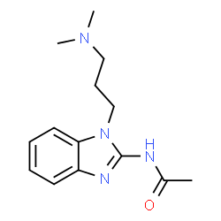 ChemSpider 2D Image | N-{1-[3-(Dimethylamino)propyl]-1H-benzimidazol-2-yl}acetamide | C14H20N4O