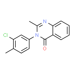 ChemSpider 2D Image | 3-(3-Chloro-4-methylphenyl)-2-methyl-4(3H)-quinazolinone | C16H13ClN2O