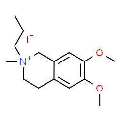 ChemSpider 2D Image | 6,7-Dimethoxy-2-methyl-2-propyl-1,2,3,4-tetrahydroisoquinolinium iodide | C15H24INO2