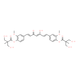 ChemSpider 2D Image | [(1E,3Z,6E)-3-Hydroxy-5-oxo-1,3,6-heptatriene-1,7-diyl]bis-2-methoxy-4,1-phenylene bis[3-hydroxy-2-(hydroxymethyl)-2-methylpropanoate] | C31H36O12