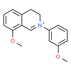 ChemSpider 2D Image | 8-Methoxy-2-(3-methoxyphenyl)-3,4-dihydroisoquinolinium | C17H18NO2