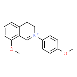 ChemSpider 2D Image | 8-Methoxy-2-(4-methoxyphenyl)-3,4-dihydroisoquinolinium | C17H18NO2