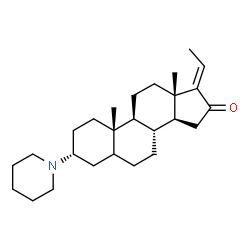 ChemSpider 2D Image | (3alpha,17E)-3-(1-Piperidinyl)pregn-17-en-16-one | C26H41NO