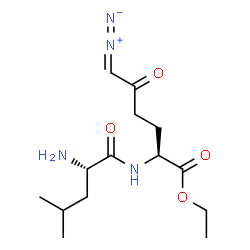 ChemSpider 2D Image | Ethyl L-leucyl-6-diazo-5-oxo-L-norleucinate | C14H24N4O4