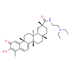 ChemSpider 2D Image | (2R,4aS,6aS,12bR,14aS,14bR)-N-[2-(Diethylamino)ethyl]-10-hydroxy-2,4a,6a,9,12b,14a-hexamethyl-11-oxo-1,2,3,4,4a,5,6,6a,11,12b,13,14,14a,14b-tetradecahydro-2-picenecarboxamide | C35H52N2O3