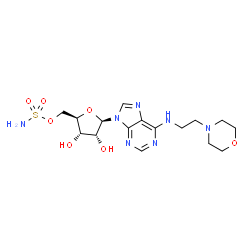 ChemSpider 2D Image | N-[2-(4-Morpholinyl)ethyl]-5'-O-sulfamoyladenosine | C16H25N7O7S