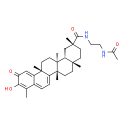 ChemSpider 2D Image | (2R,4aS,6aS,12bR,14aS,14bR)-N-(2-Acetamidoethyl)-10-hydroxy-2,4a,6a,9,12b,14a-hexamethyl-11-oxo-1,2,3,4,4a,5,6,6a,11,12b,13,14,14a,14b-tetradecahydro-2-picenecarboxamide | C33H46N2O4