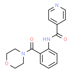 ChemSpider 2D Image | N-[2-(4-Morpholinylcarbonyl)phenyl]isonicotinamide | C17H17N3O3