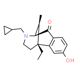 ChemSpider 2D Image | (1R,9S,13S)-10-(Cyclopropylmethyl)-1-ethyl-4-hydroxy-13-methyl-10-azatricyclo[7.3.1.0~2,7~]trideca-2,4,6-trien-8-one | C19H25NO2