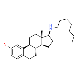 ChemSpider 2D Image | (17beta)-N-Heptyl-2-methoxyestra-1(10),2,4-trien-17-amine | C26H41NO