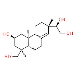 ChemSpider 2D Image | (2beta,5beta,9beta,10alpha,13alpha,15R)-Pimar-8(14)-ene-2,15,16,19-tetrol | C20H34O4