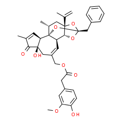 ChemSpider 2D Image | [(1R,2R,6R,10R,11R,13R,15R,17R)-13-Benzyl-6-hydroxy-15-isopropenyl-4,17-dimethyl-5-oxo-12,14,18-trioxapentacyclo[11.4.1.0~1,10~.0~2,6~.0~11,15~]octadeca-3,8-dien-8-yl]methyl (4-hydroxy-3-methoxyphenyl
)acetate | C37H40O9