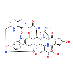 ChemSpider 2D Image | (1S,4S,8R,10S,16S,34S)-4-(2-Amino-2-oxoethyl)-34-[(2S)-2-butanyl]-13-[(2R,3R)-3,4-dihydroxy-2-butanyl]-8,22-dihydroxy-2,5,11,14,30,33,36,39-octaoxo-27-thionia-3,6,12,15,25,29,32,35,38-nonaazapentacycl
o[14.12.11.0~6,10~.0~18,26~.0~19,24~]nonatriaconta-18(26),19,21,23-tetraen-27-olate | C39H54N10O14S
