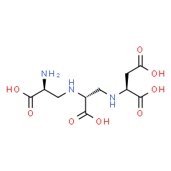 ChemSpider 2D Image | N-[(2R)-2-{[(2S)-2-Amino-2-carboxyethyl]amino}-2-carboxyethyl]-L-aspartic acid | C10H17N3O8
