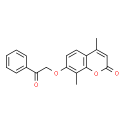 ChemSpider 2D Image | 4,8-dimethyl-7-(2-oxo-2-phenylethoxy)chromen-2-one | C19H16O4