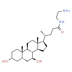 ChemSpider 2D Image | (3alpha,5beta,7beta)-N-(2-Aminoethyl)-3,7-dihydroxycholan-24-amide | C26H46N2O3