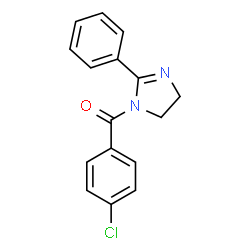 ChemSpider 2D Image | (4-Chlorophenyl)(2-phenyl-4,5-dihydro-1H-imidazol-1-yl)methanone | C16H13ClN2O