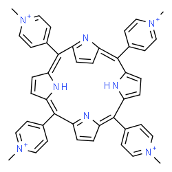 ChemSpider 2D Image | 4,4',4'',4'''-(5,10,15,20-Porphyrintetrayl)tetrakis(1-methylpyridinium) | C44H38N8