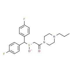 ChemSpider 2D Image | [Bis(4-fluorophenyl)methyl][2-oxo-2-(4-propyl-1-piperazinyl)ethyl]sulfoniumolate | C22H26F2N2O2S