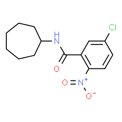 ChemSpider 2D Image | 5-Chloro-N-cycloheptyl-2-nitrobenzamide | C14H17ClN2O3